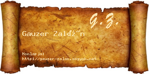 Gauzer Zalán névjegykártya